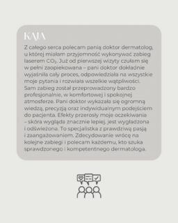 Dziękujemy za każde słowo i zaufanie 🤍

Zapraszamy na konsultacje z zakresu dermatologii i wenerologii do lek. Klementyny Kępińskiej. 👩🏻‍⚕️

Jeśli chcesz umówić się do naszego specjalisty 👉 wejdź na naszą stronę (link w BIO) i zarejestruj się online albo zadzwoń 📞 +48 664 451 862

#MEDISTIC #dermatolog #wenerolog #dermatologia #wenerologia dermatologpoznań